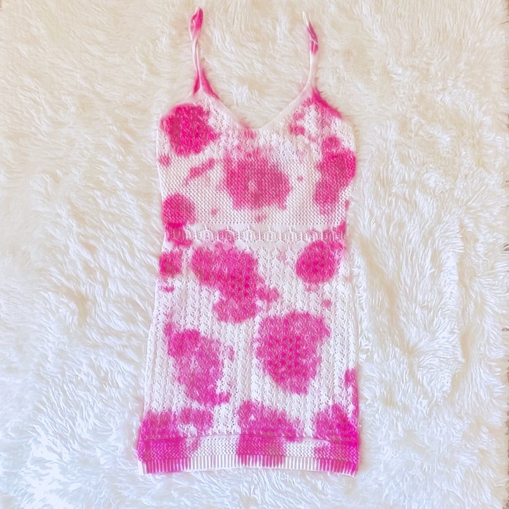 ASOS Tie Dye Knit Swim Coverup Dress, 4